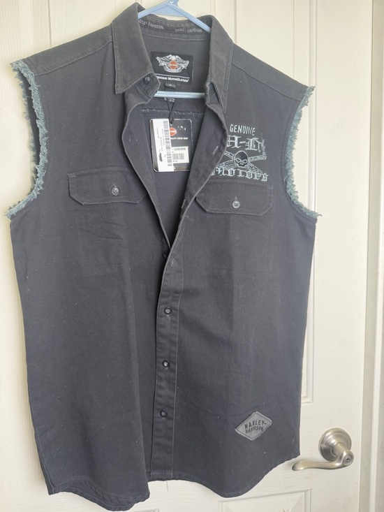 Harley-Davidson Other - Harley vest medium men's denim new nwt